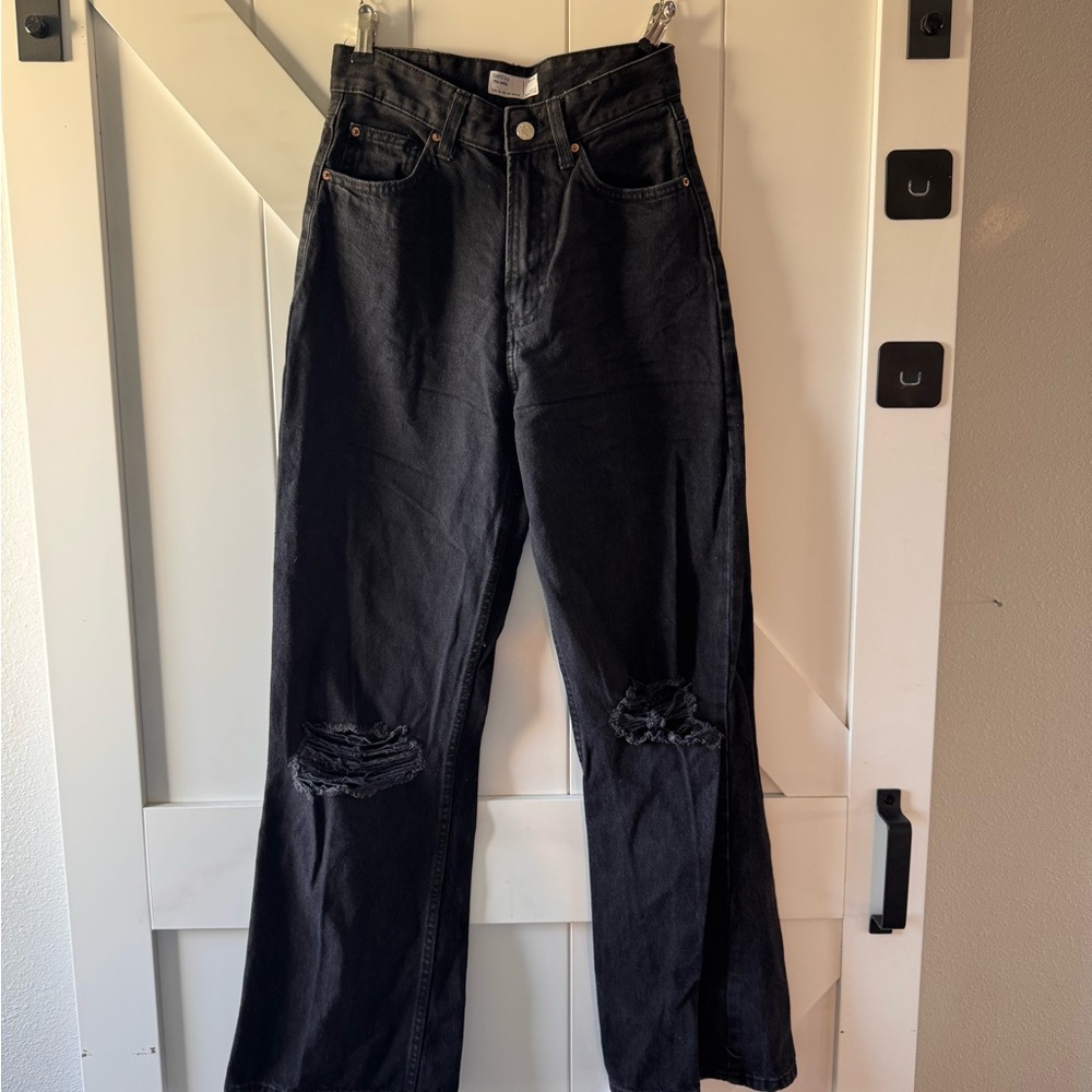 Bershka Black Flare & Wide Leg Jeans